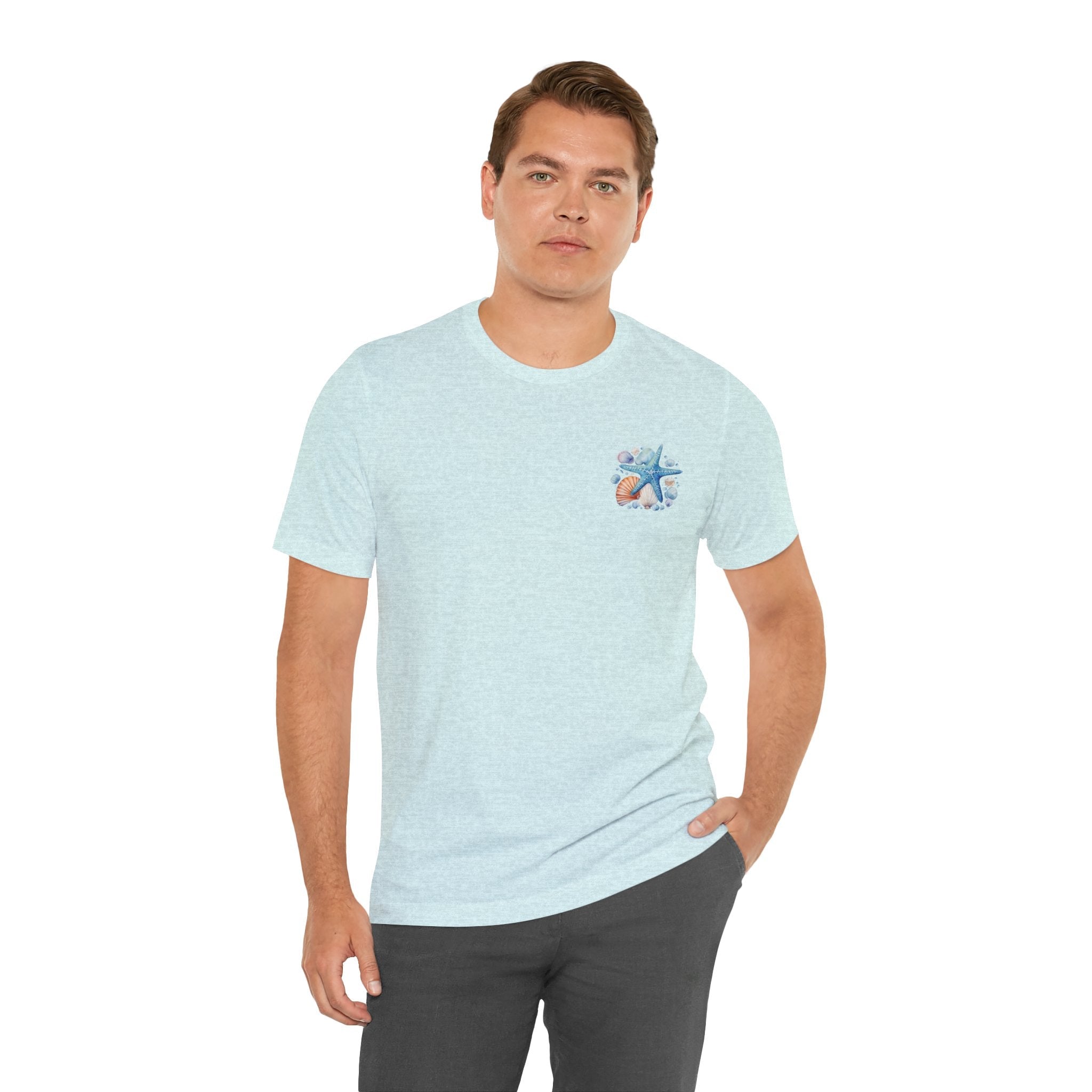 Sea Shells & Starfish T-Shirt Coastal Beach Graphic Tee - Etna Gift