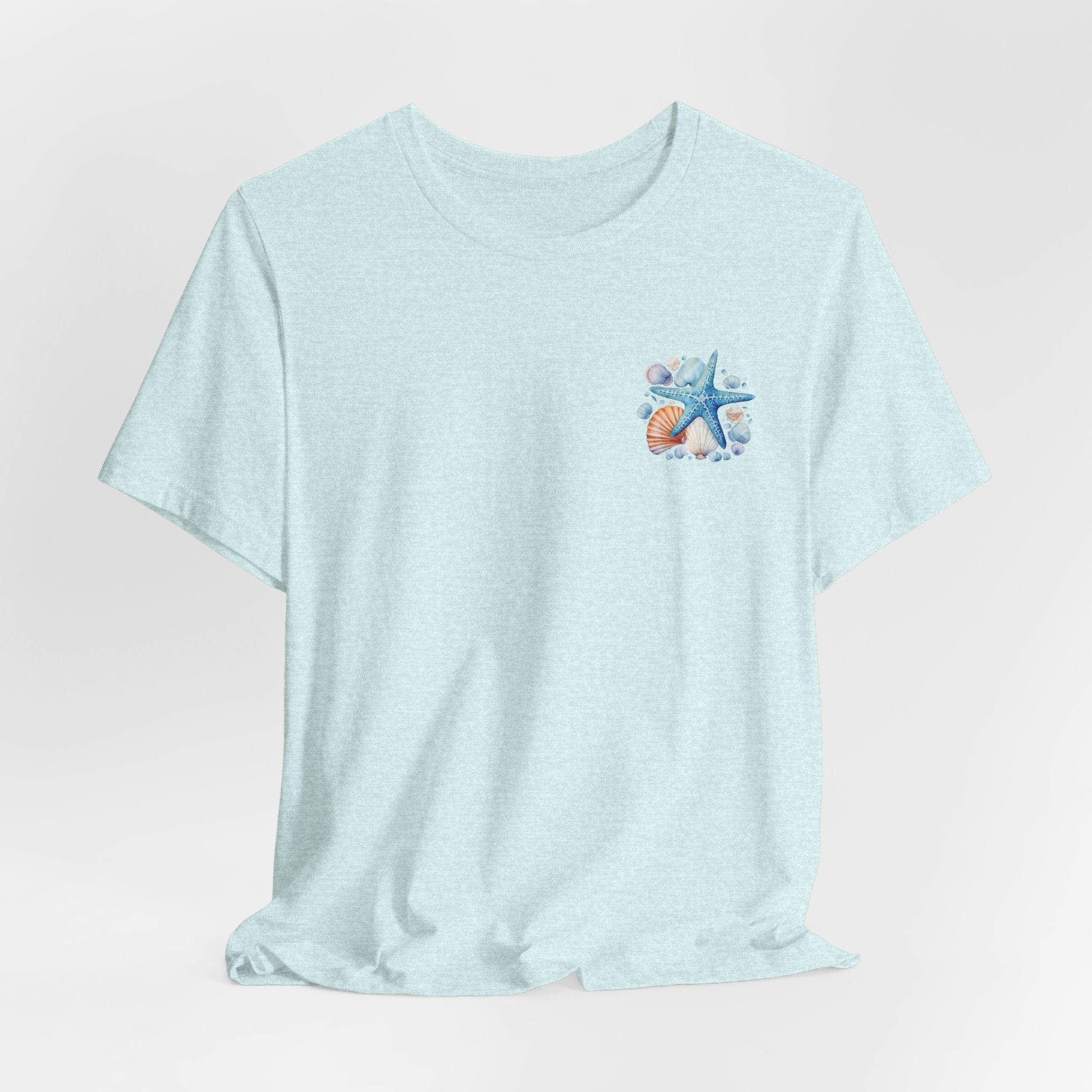 Sea Shells & Starfish T-Shirt Coastal Beach Graphic Tee - Etna Gift