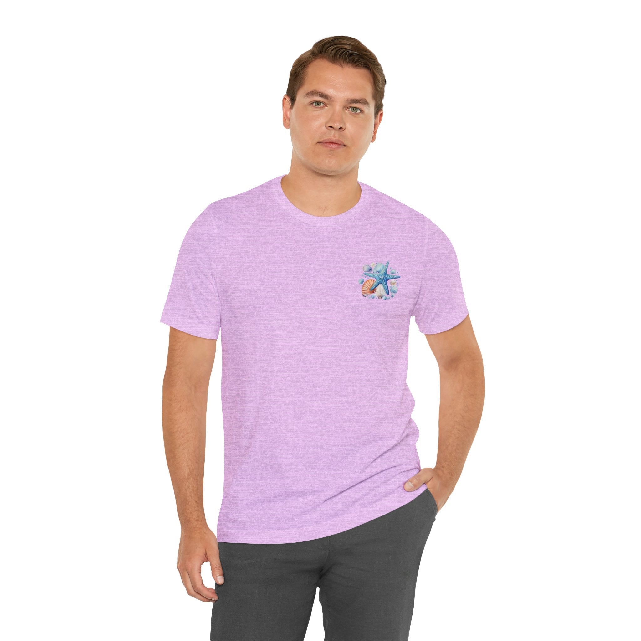 Sea Shells & Starfish T-Shirt Coastal Beach Graphic Tee - Etna Gift