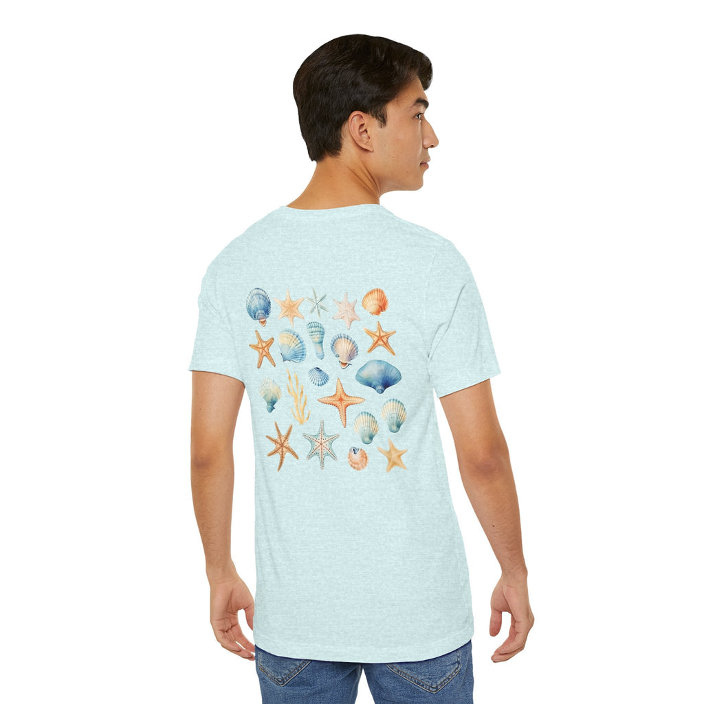 Sea Shells & Starfish T-Shirt Coastal Beach Graphic Tee - Etna Gift