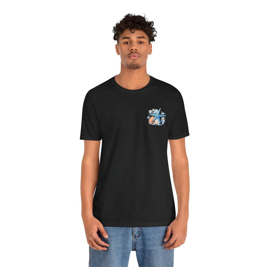 Sea Shells & Starfish T-Shirt Coastal Beach Graphic Tee - Etna Gift