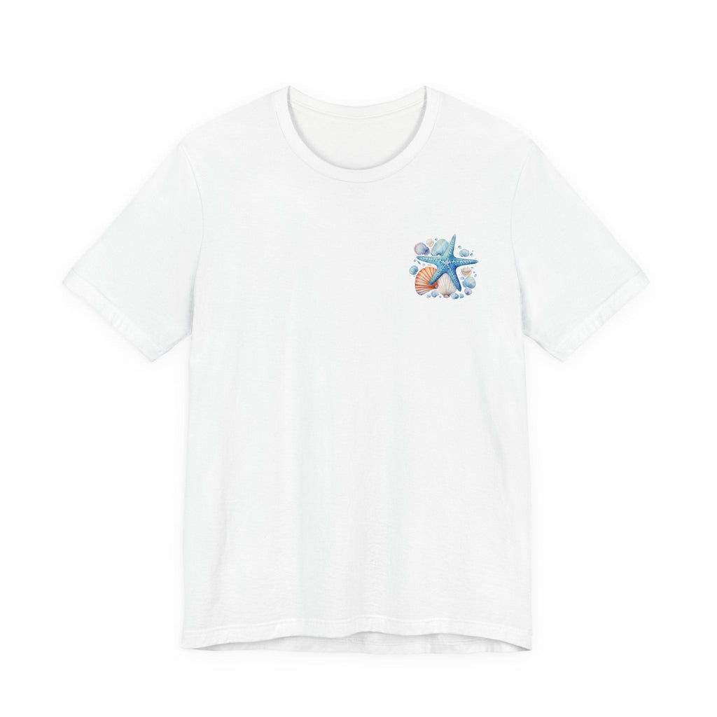 Sea Shells & Starfish T-Shirt Coastal Beach Graphic Tee - Etna Gift