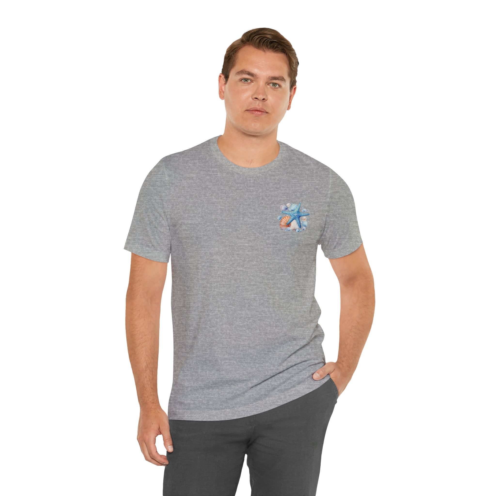 Sea Shells & Starfish T-Shirt Coastal Beach Graphic Tee - Etna Gift