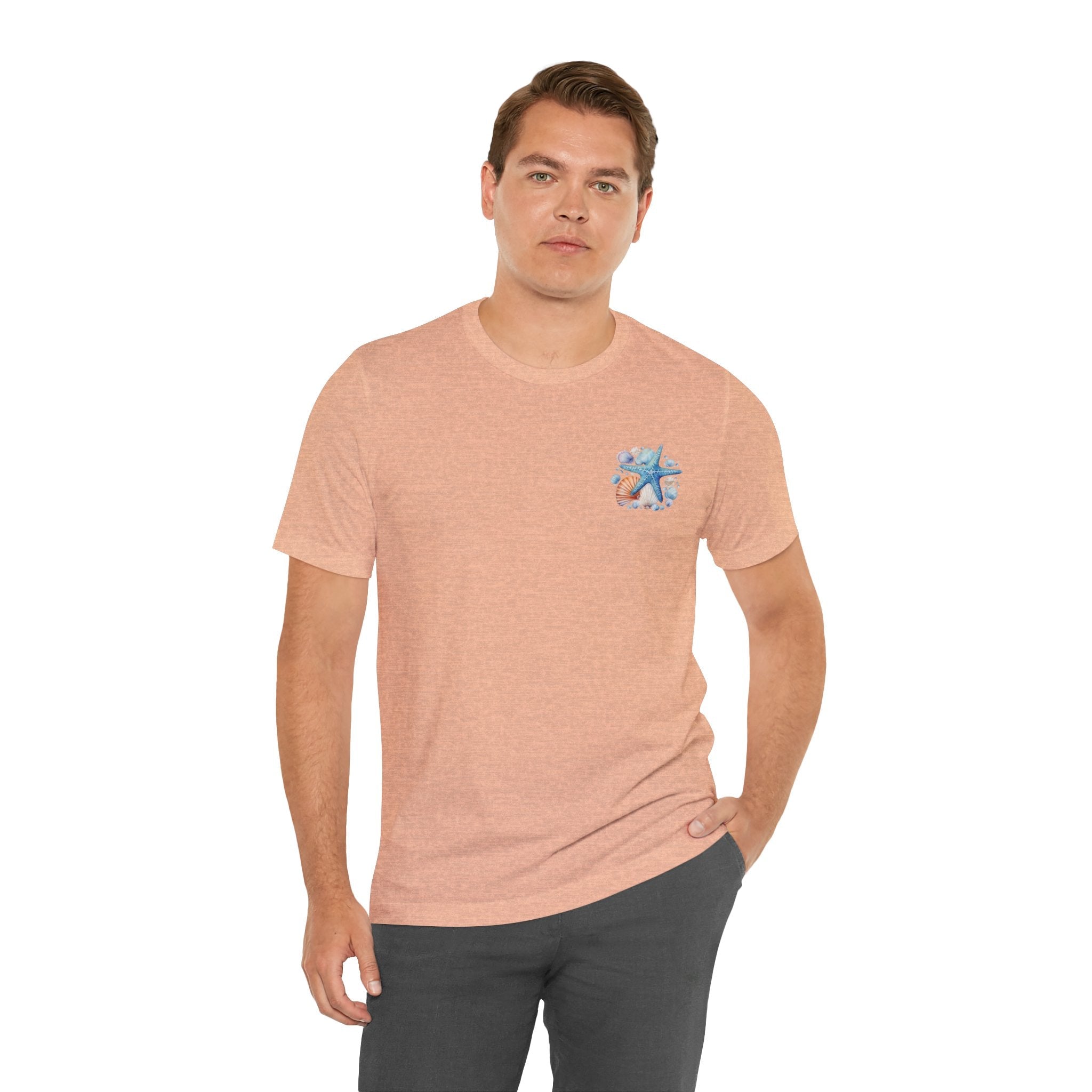 Sea Shells & Starfish T-Shirt Coastal Beach Graphic Tee - Etna Gift