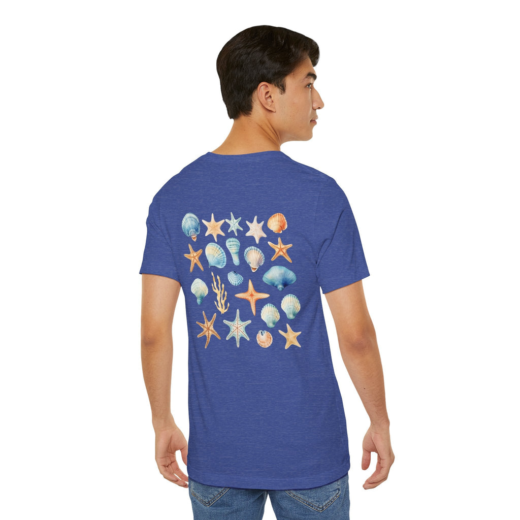 Sea Shells & Starfish T-Shirt Coastal Beach Graphic Tee - Etna Gift