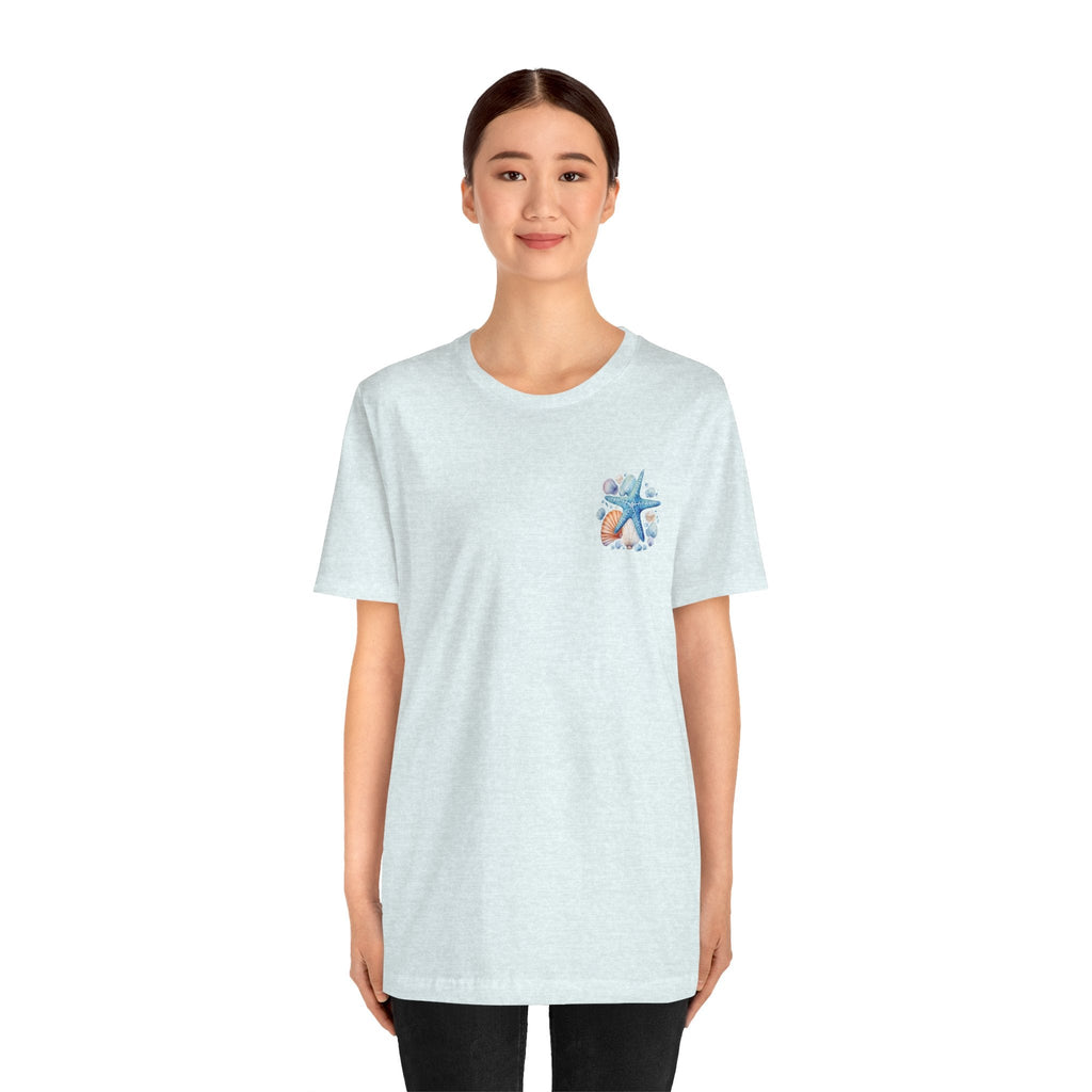 Sea Shells & Starfish T-Shirt Coastal Beach Graphic Tee - Etna Gift