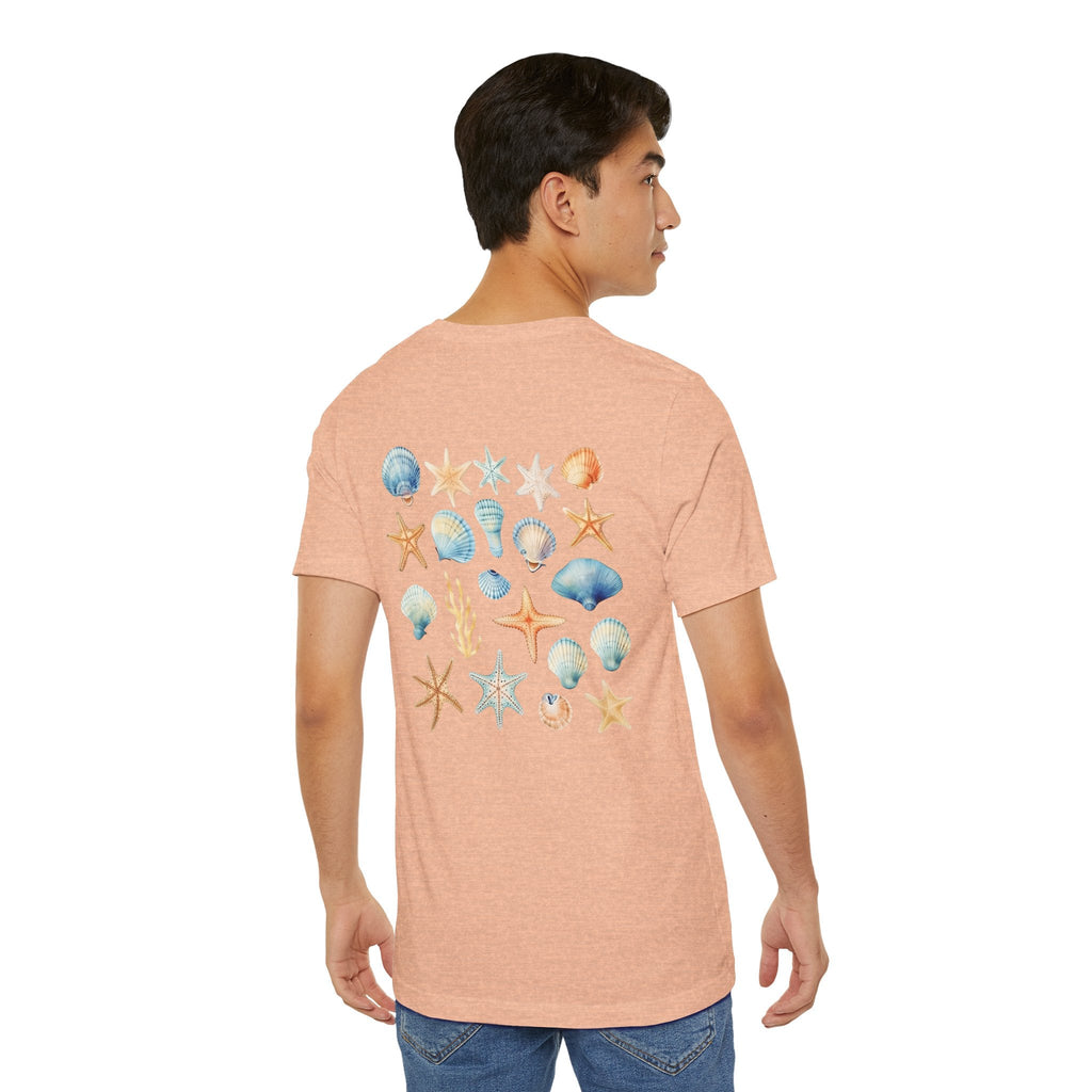 Sea Shells & Starfish T-Shirt Coastal Beach Graphic Tee - Etna Gift