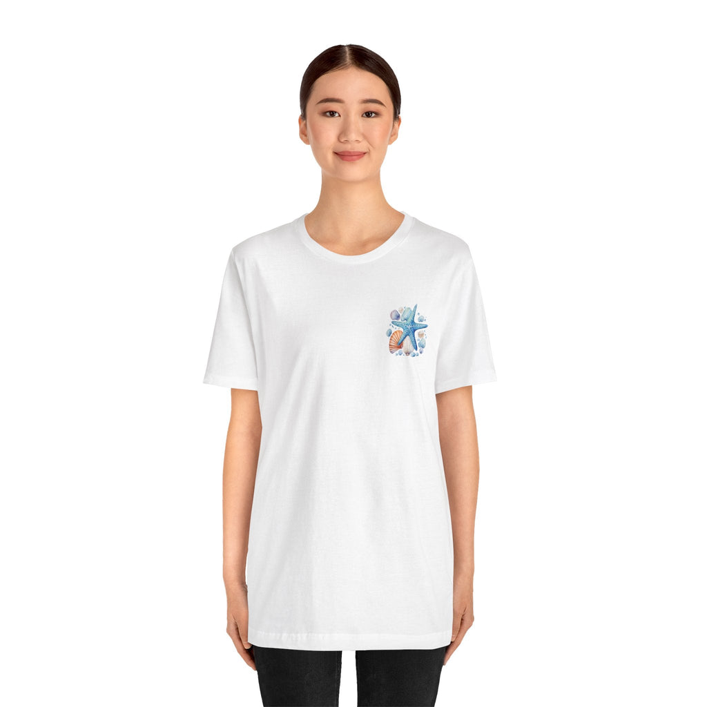 Sea Shells & Starfish T-Shirt Coastal Beach Graphic Tee - Etna Gift