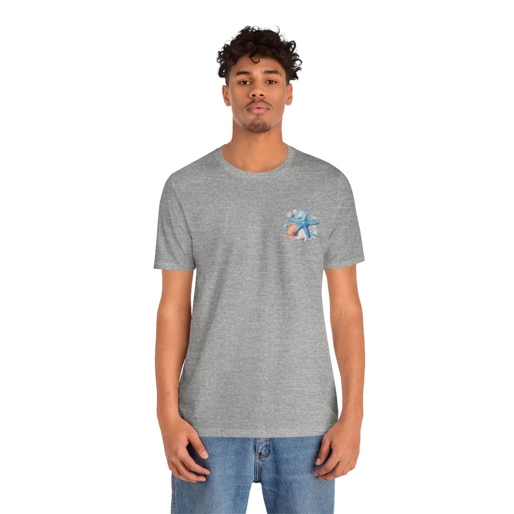 Sea Shells & Starfish T-Shirt Coastal Beach Graphic Tee - Etna Gift