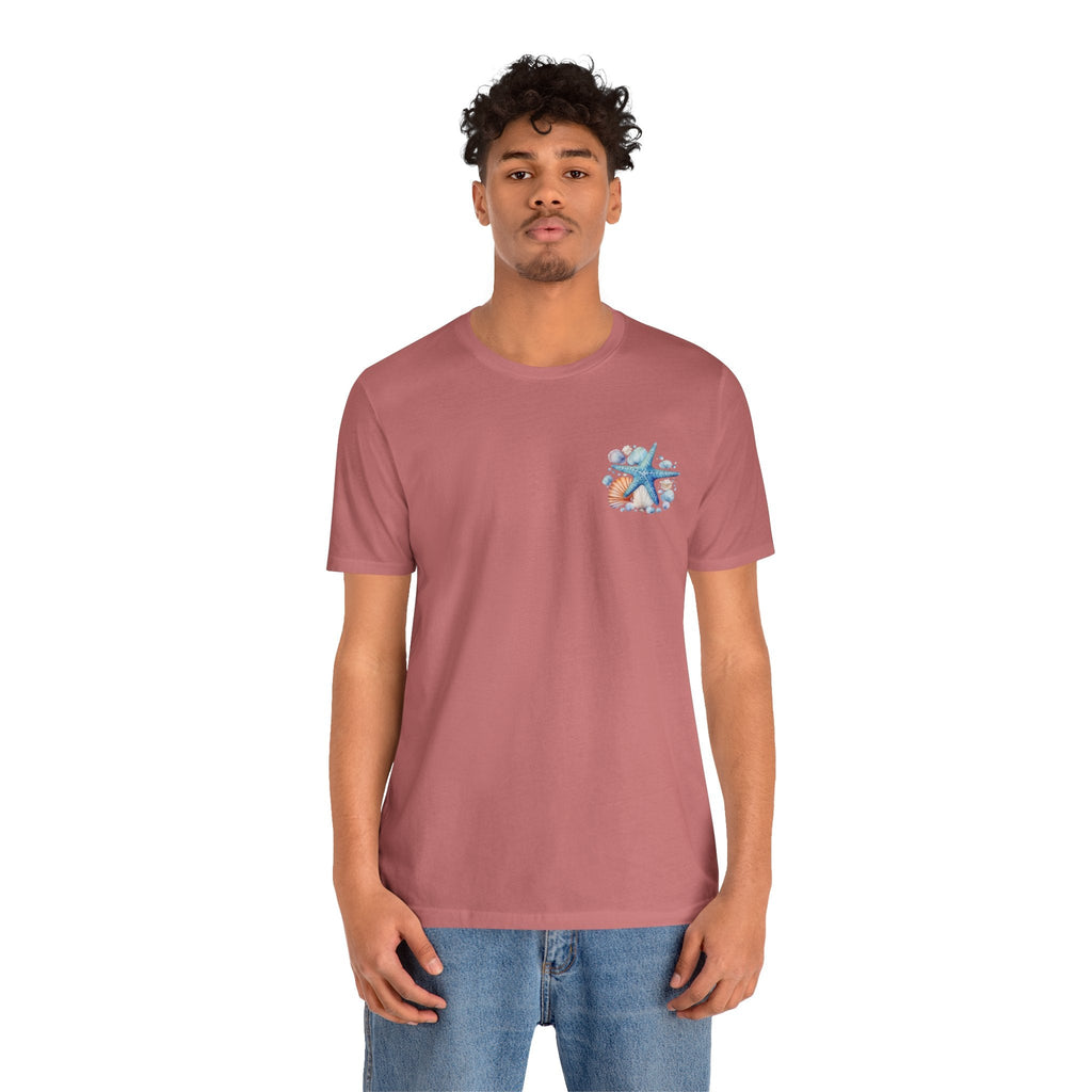 Sea Shells & Starfish T-Shirt Coastal Beach Graphic Tee - Etna Gift