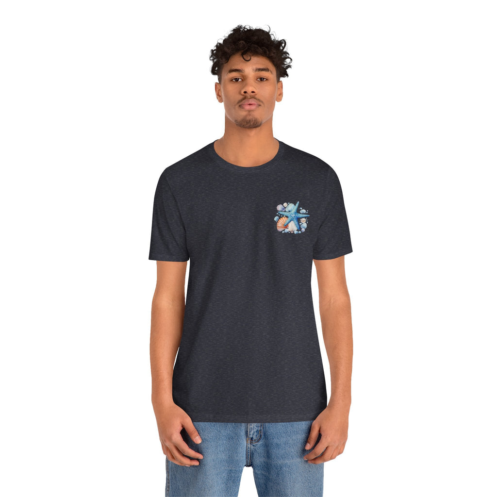 Sea Shells & Starfish T-Shirt Coastal Beach Graphic Tee - Etna Gift