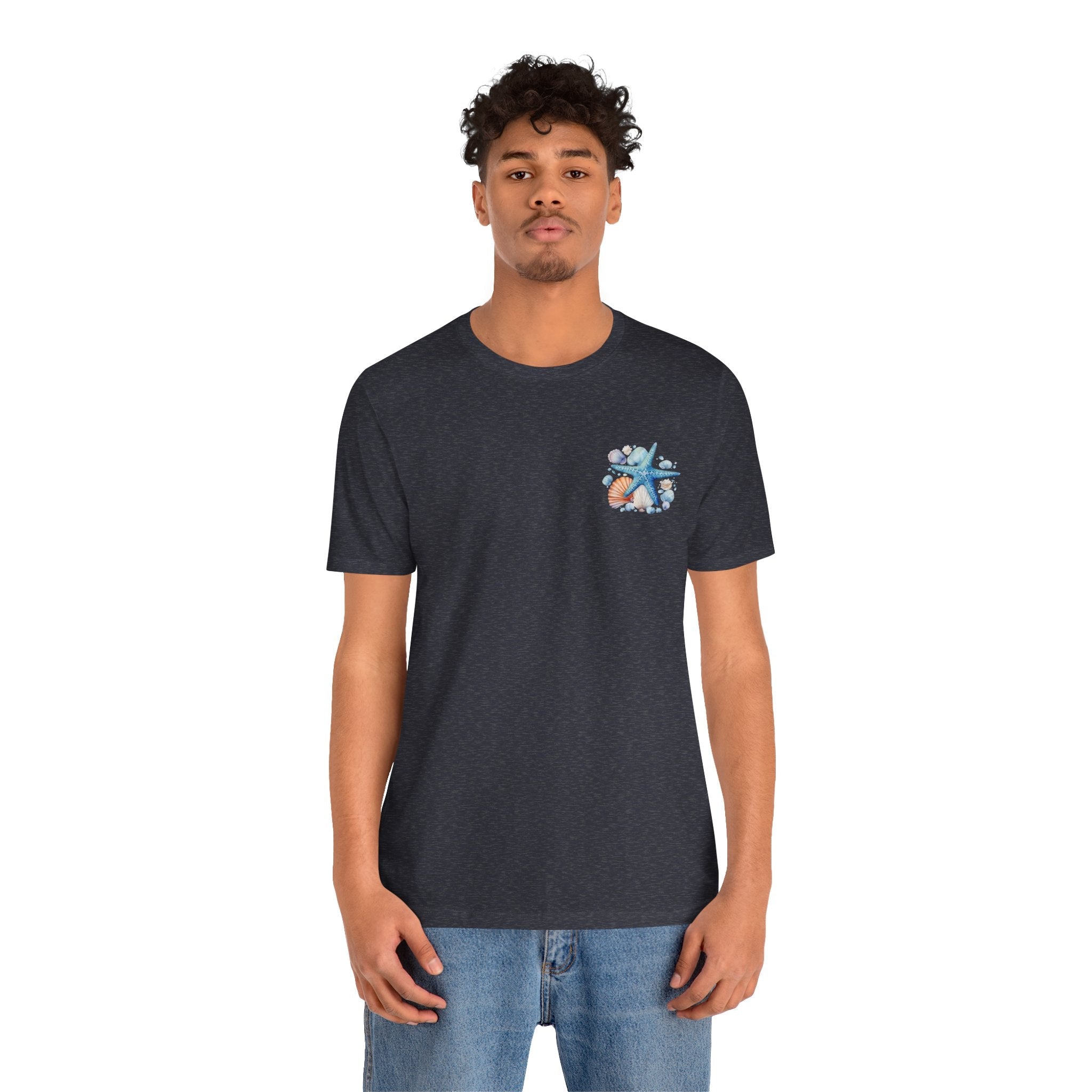 Sea Shells & Starfish T-Shirt Coastal Beach Graphic Tee - Etna Gift