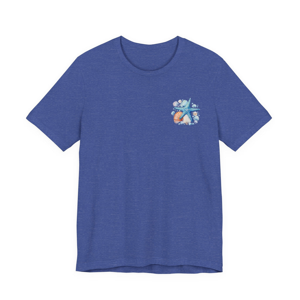 Sea Shells & Starfish T-Shirt Coastal Beach Graphic Tee - Etna Gift