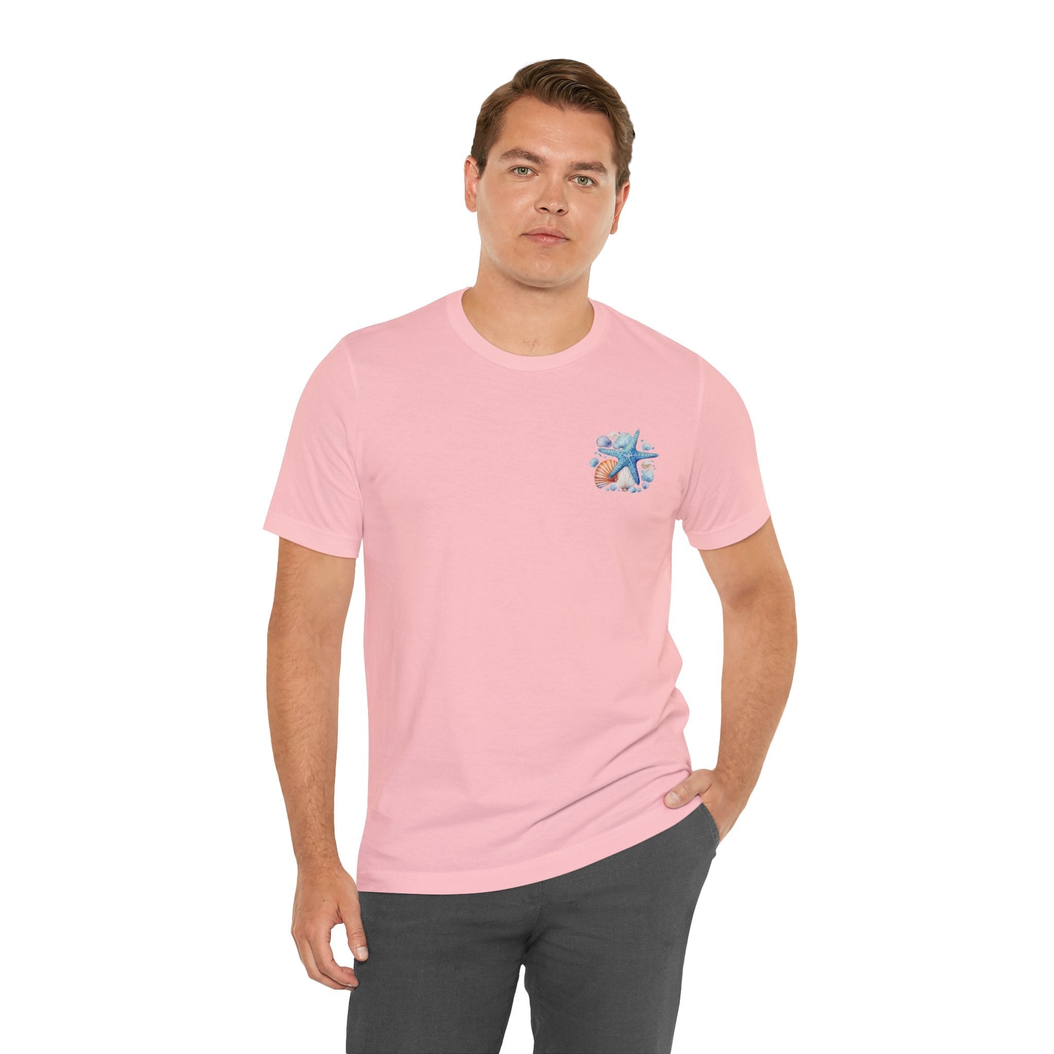 Sea Shells & Starfish T-Shirt Coastal Beach Graphic Tee - Etna Gift