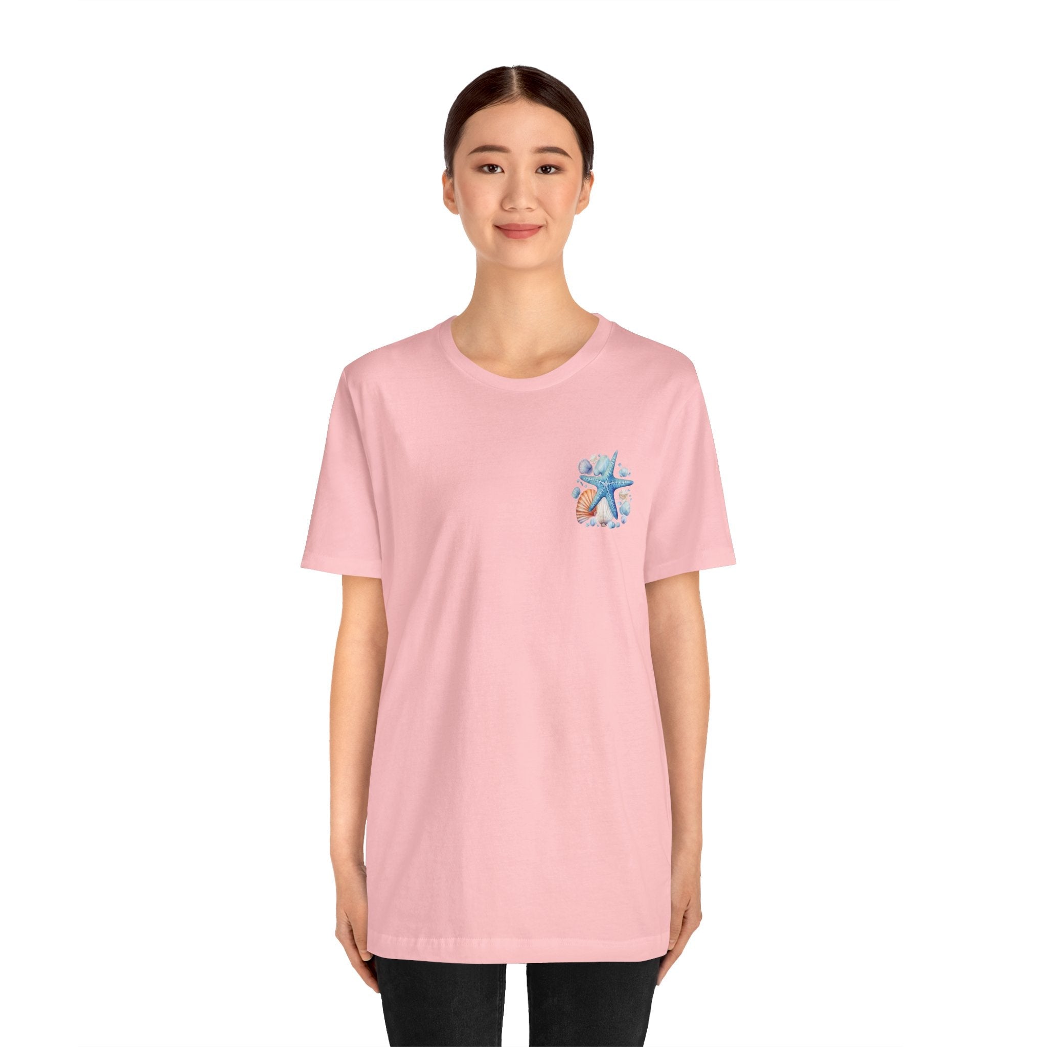 Sea Shells & Starfish T-Shirt Coastal Beach Graphic Tee - Etna Gift