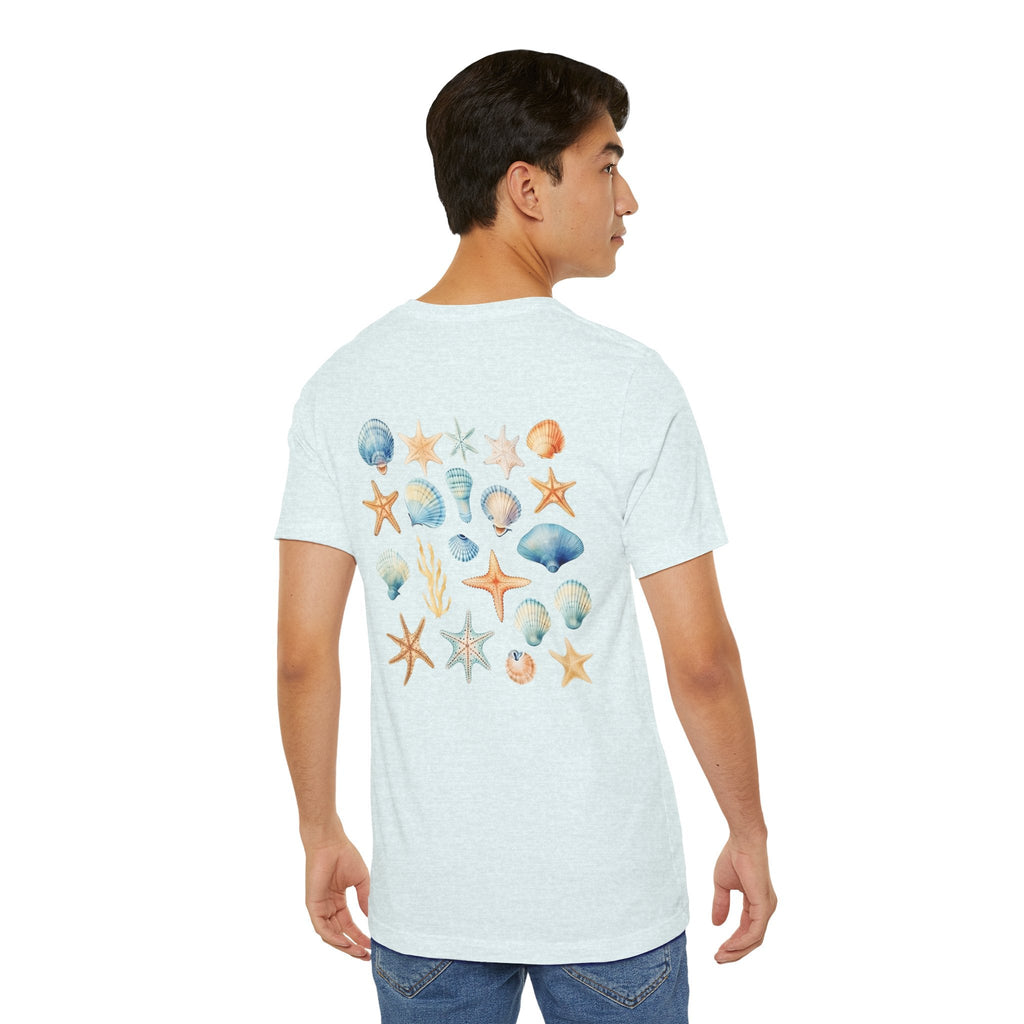 Sea Shells & Starfish T-Shirt Coastal Beach Graphic Tee - Etna Gift