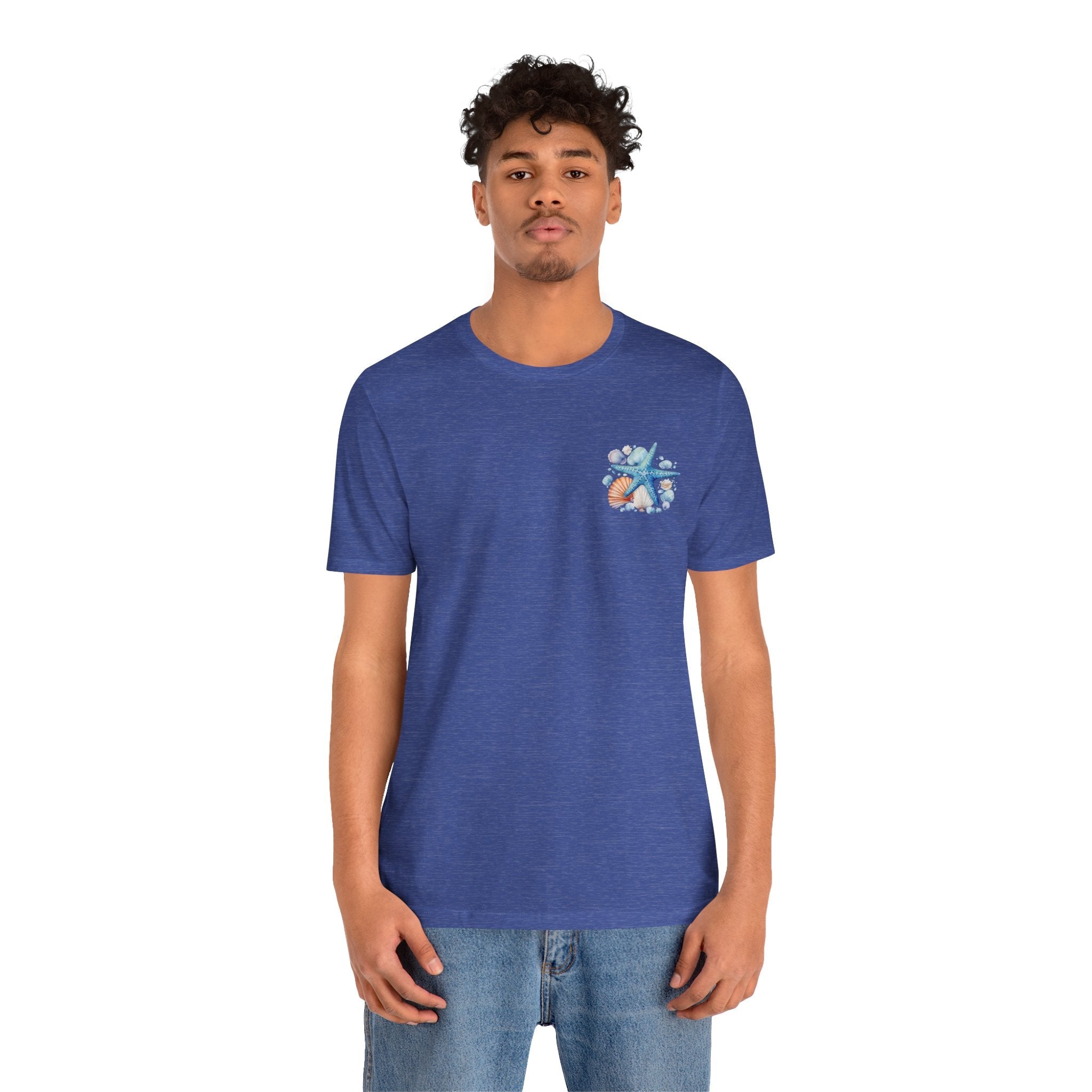 Sea Shells & Starfish T-Shirt Coastal Beach Graphic Tee - Etna Gift