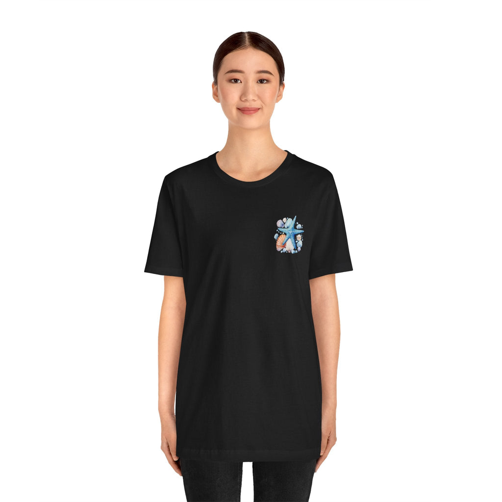 Sea Shells & Starfish T-Shirt Coastal Beach Graphic Tee - Etna Gift