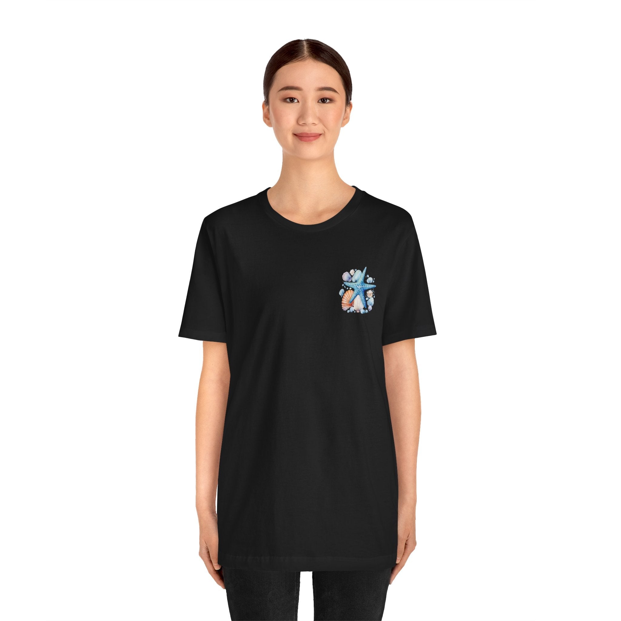 Sea Shells & Starfish T-Shirt Coastal Beach Graphic Tee - Etna Gift