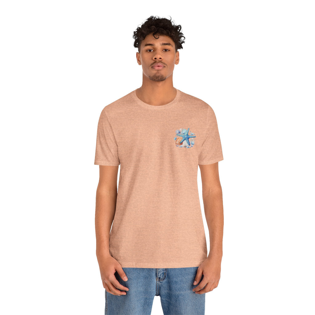 Sea Shells & Starfish T-Shirt Coastal Beach Graphic Tee - Etna Gift