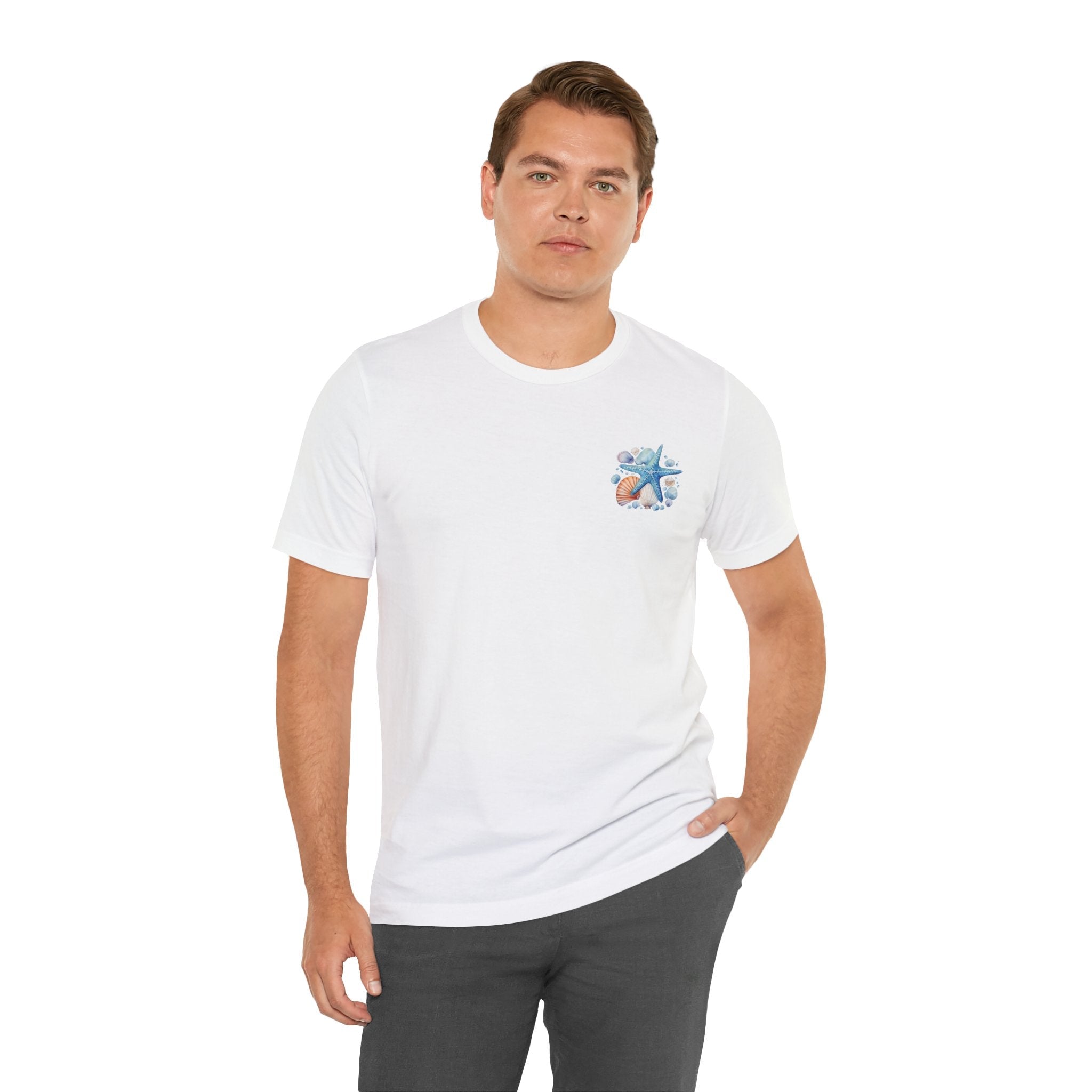 Sea Shells & Starfish T-Shirt Coastal Beach Graphic Tee - Etna Gift