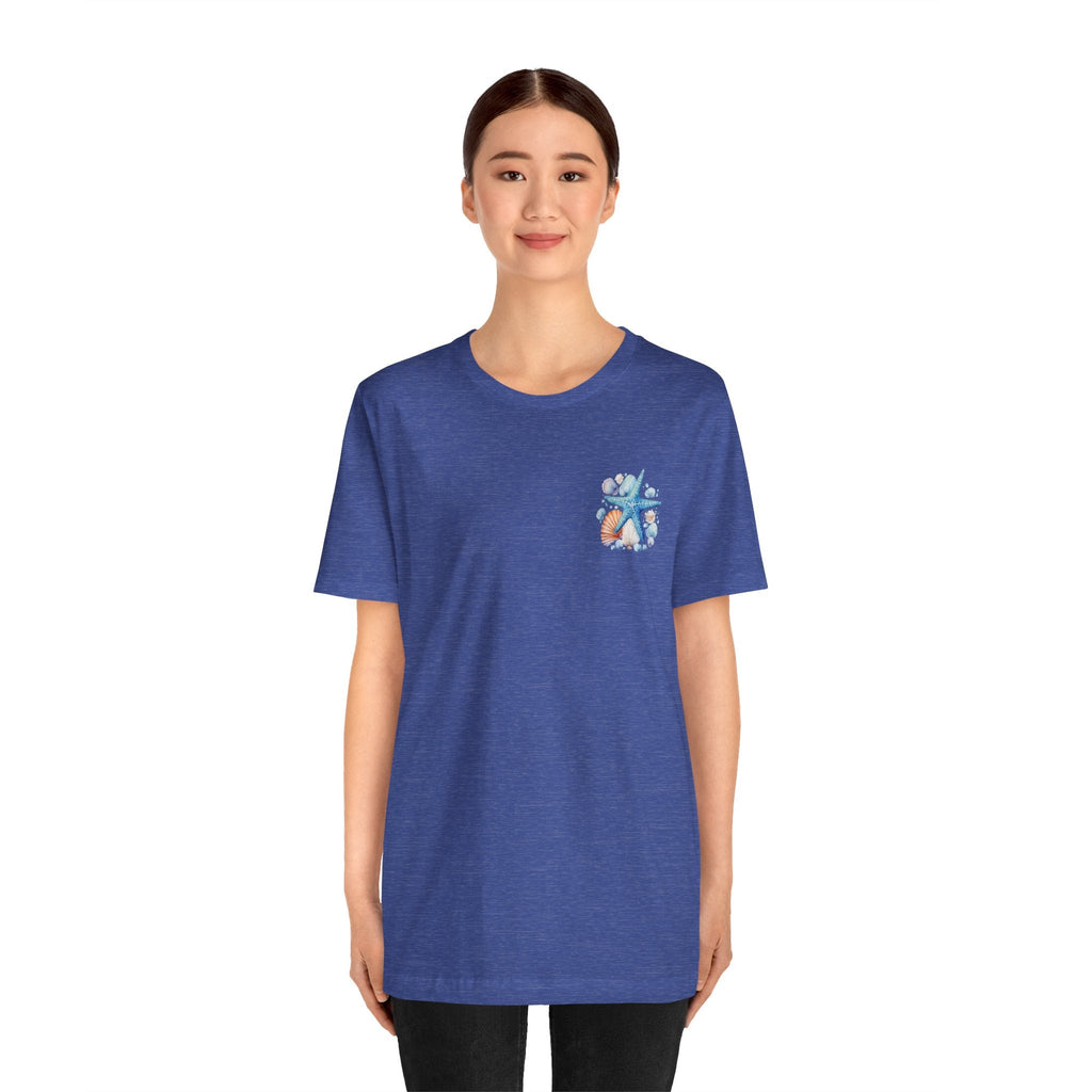 Sea Shells & Starfish T-Shirt Coastal Beach Graphic Tee - Etna Gift