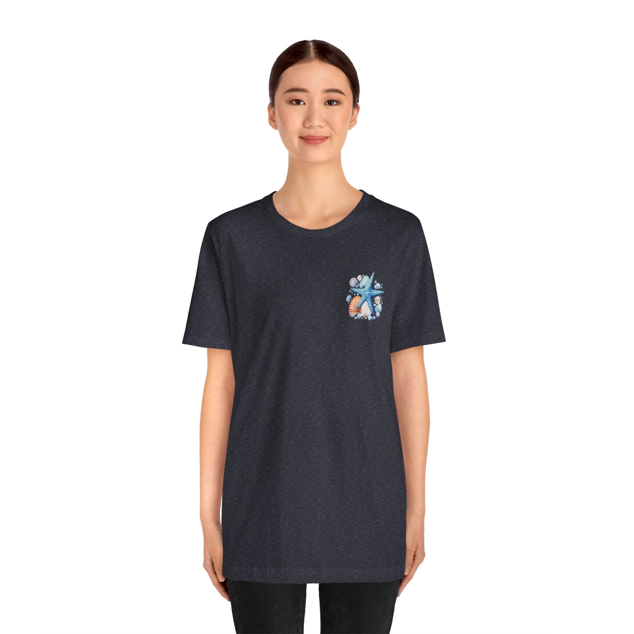 Sea Shells & Starfish T-Shirt Coastal Beach Graphic Tee - Etna Gift