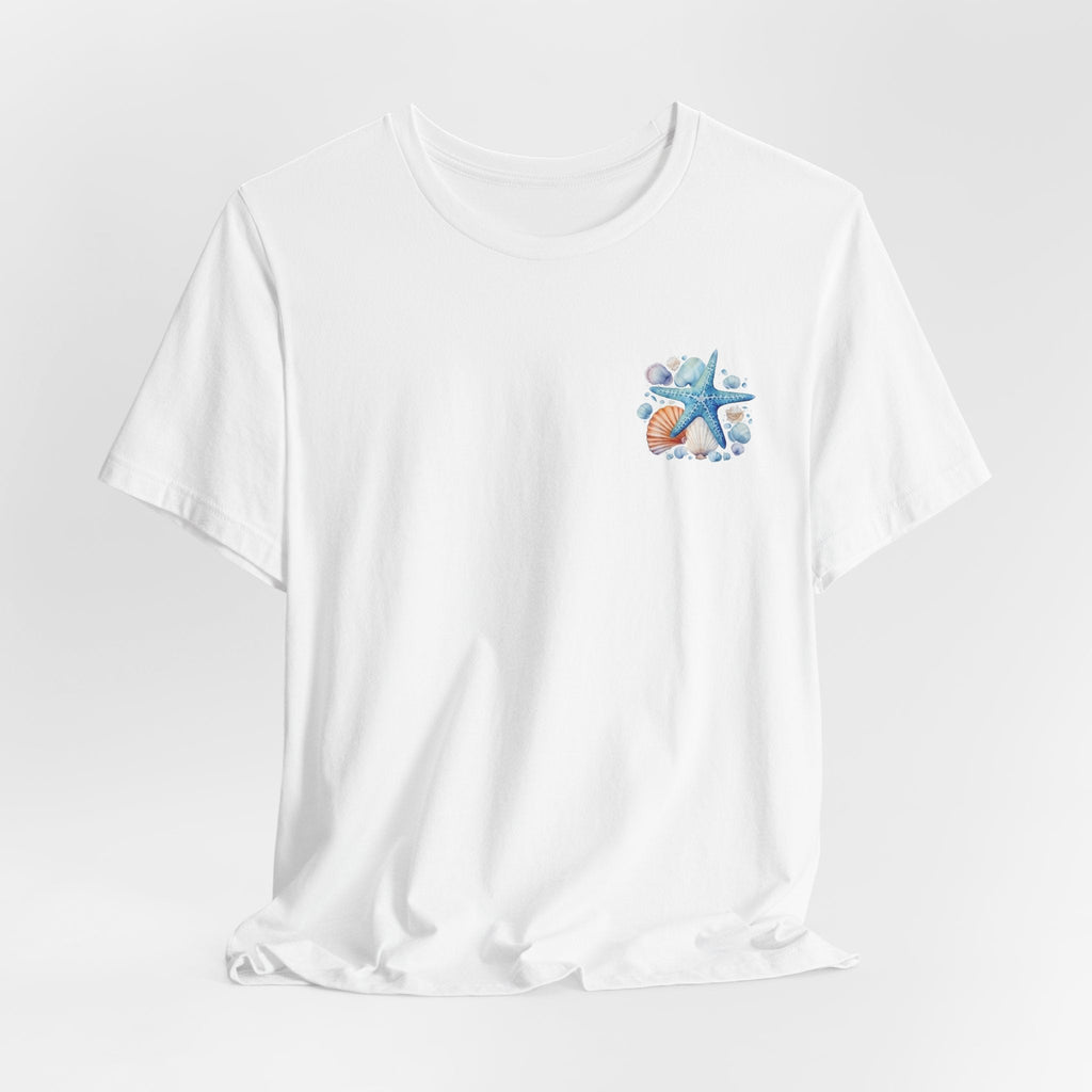 Sea Shells & Starfish T-Shirt Coastal Beach Graphic Tee - Etna Gift