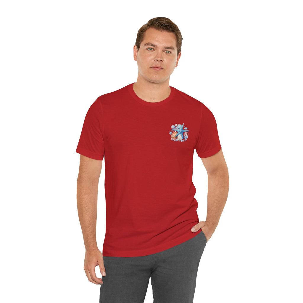 Sea Shells & Starfish T-Shirt Coastal Beach Graphic Tee - Etna Gift