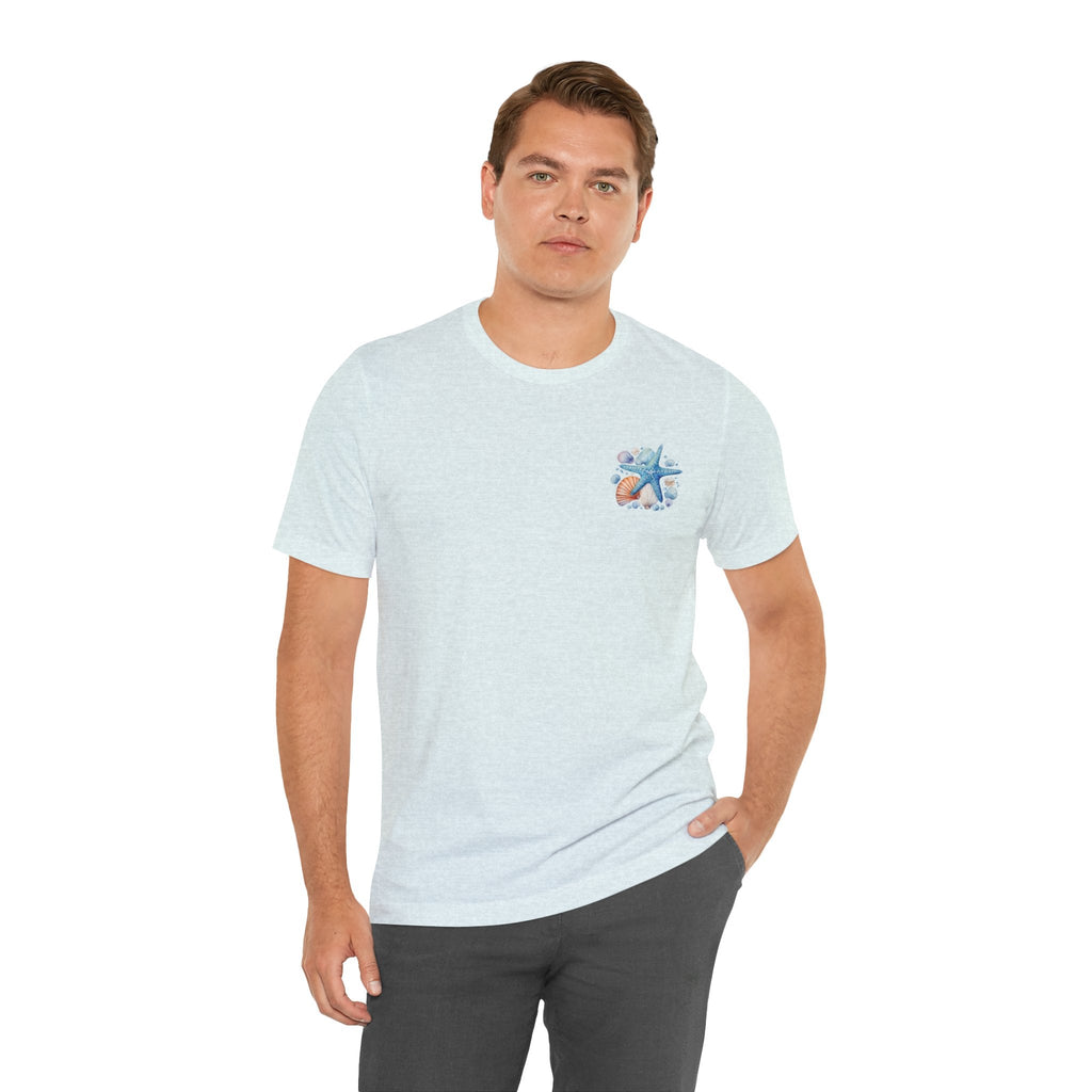 Sea Shells & Starfish T-Shirt Coastal Beach Graphic Tee - Etna Gift