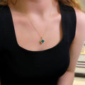 Shamrock women's necklace 925 sterling silver luck necklace - Etna Gift