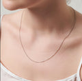 Silver chain necklace with 925 sterling silver plating - Etna Gift