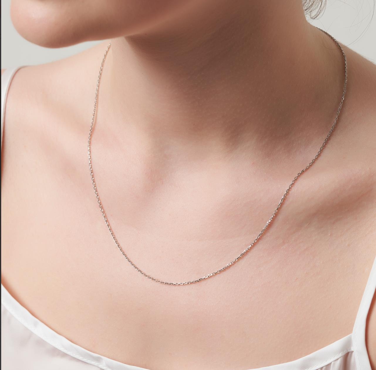 Silver chain necklace with 925 sterling silver plating - Etna Gift