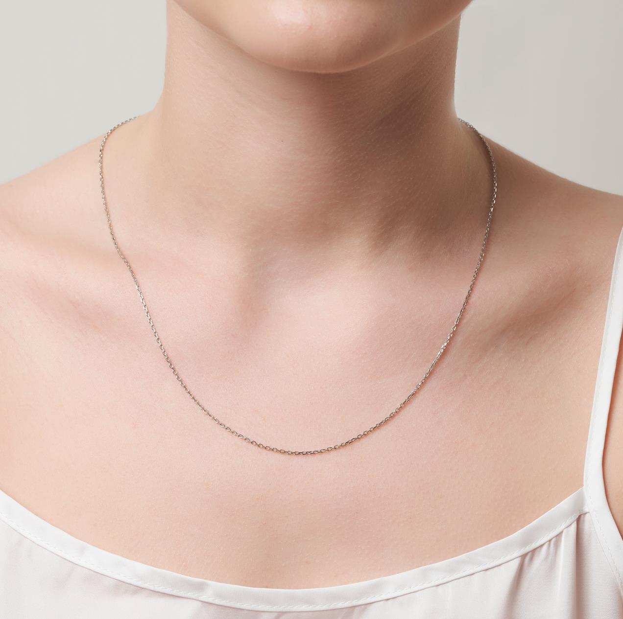 Silver chain necklace with 925 sterling silver plating - Etna Gift