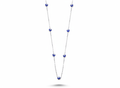 Silver necklace with evil eye beads 925 sterling silver necklace with evil eye beads - Etna Gift