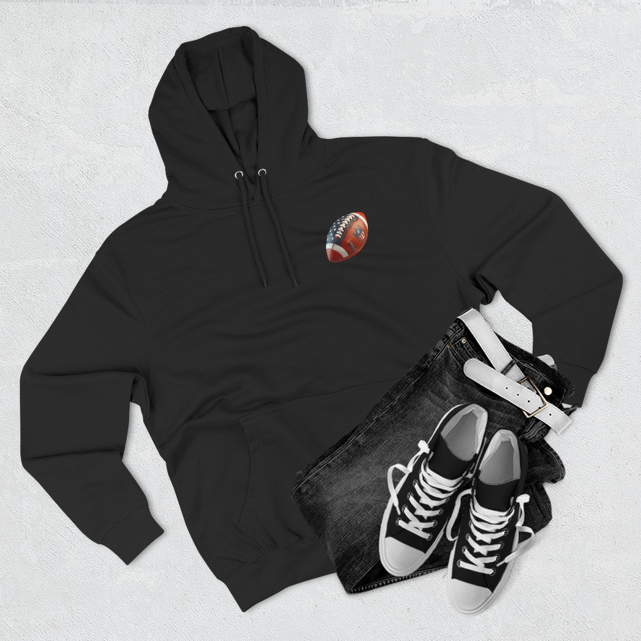 Skull Football Helmet Hoodie Men's Athletic Fleece Pullover - Etna Gift