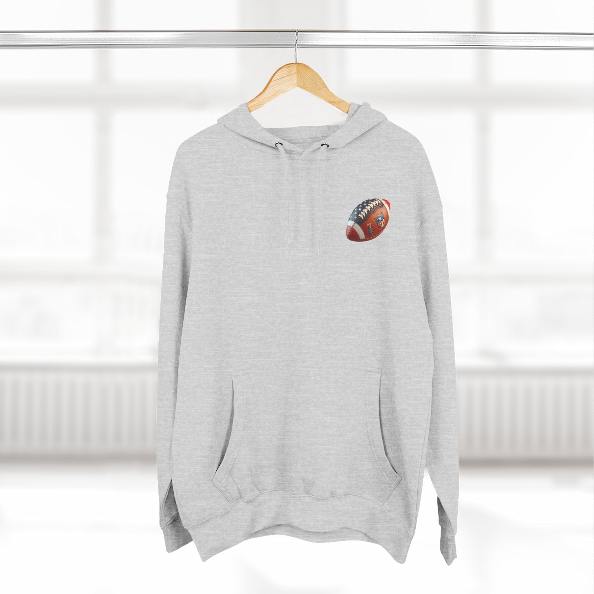 Skull Football Helmet Hoodie Men's Athletic Fleece Pullover - Etna Gift