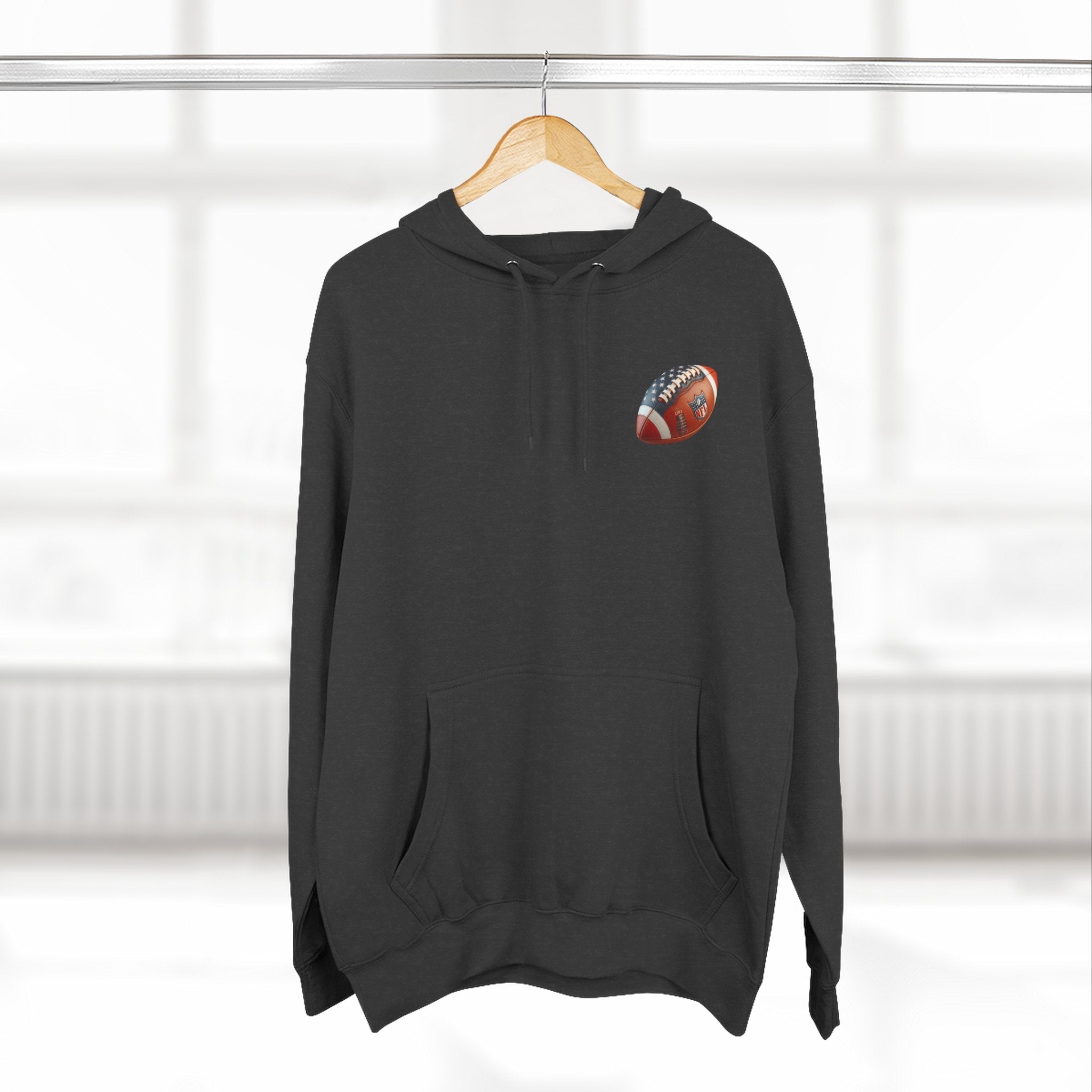 Skull Football Helmet Hoodie Men's Athletic Fleece Pullover - Etna Gift