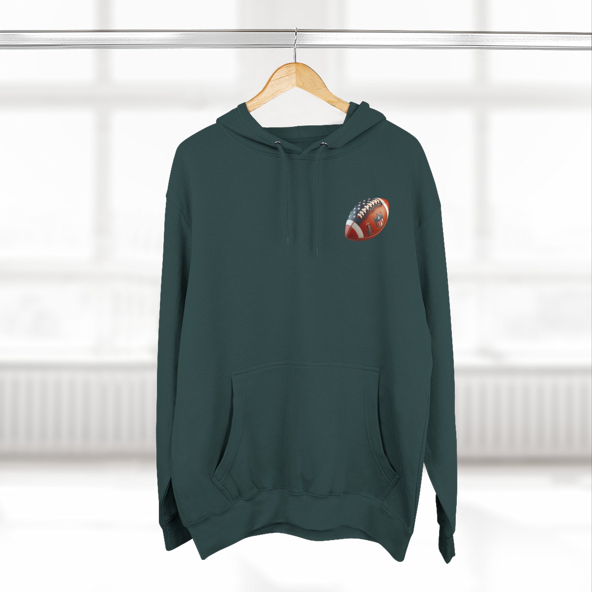 Skull Football Helmet Hoodie Men's Athletic Fleece Pullover - Etna Gift