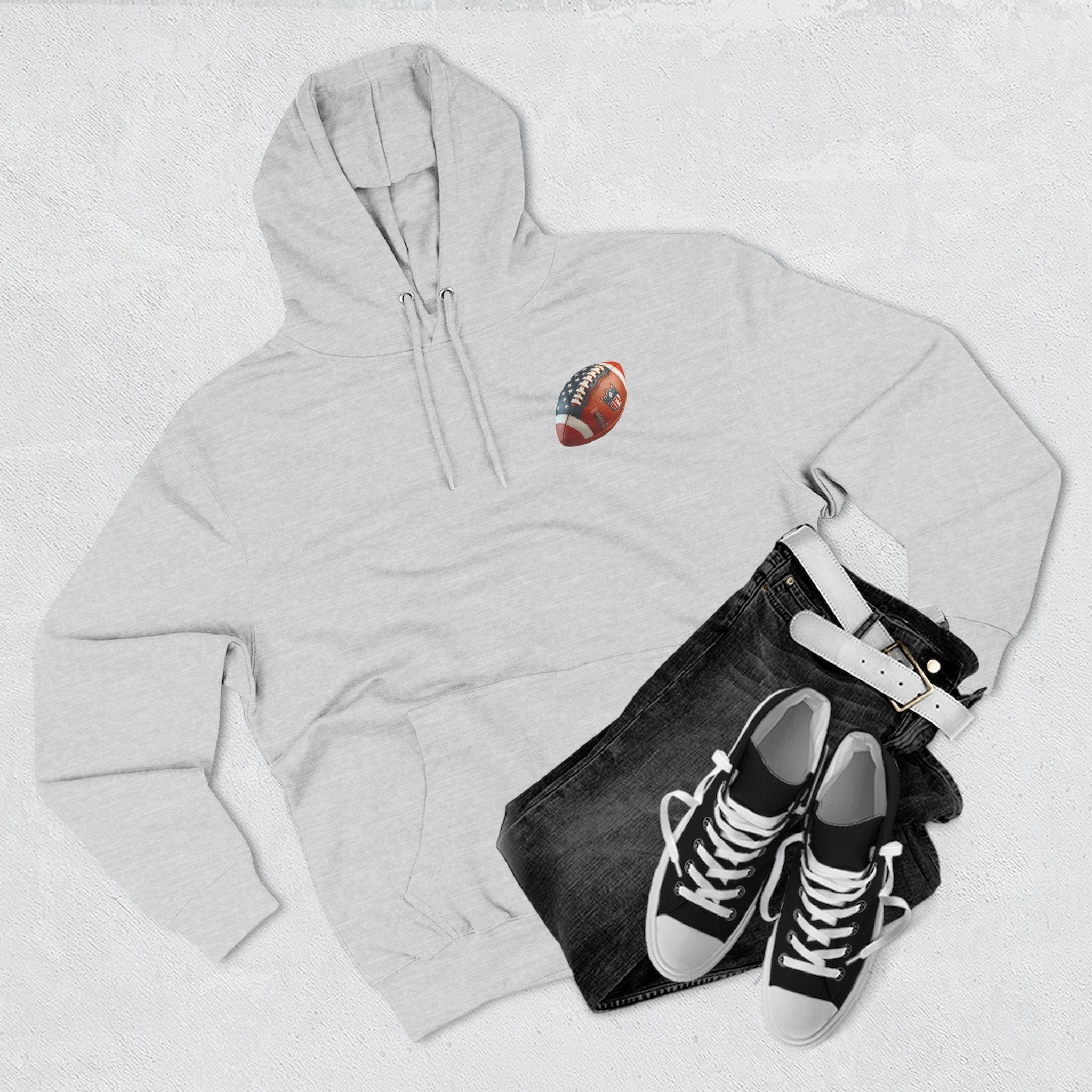 Skull Football Helmet Hoodie Men's Athletic Fleece Pullover - Etna Gift