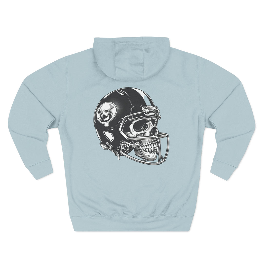 Skull Football Helmet Hoodie Men's Athletic Fleece Pullover - Etna Gift