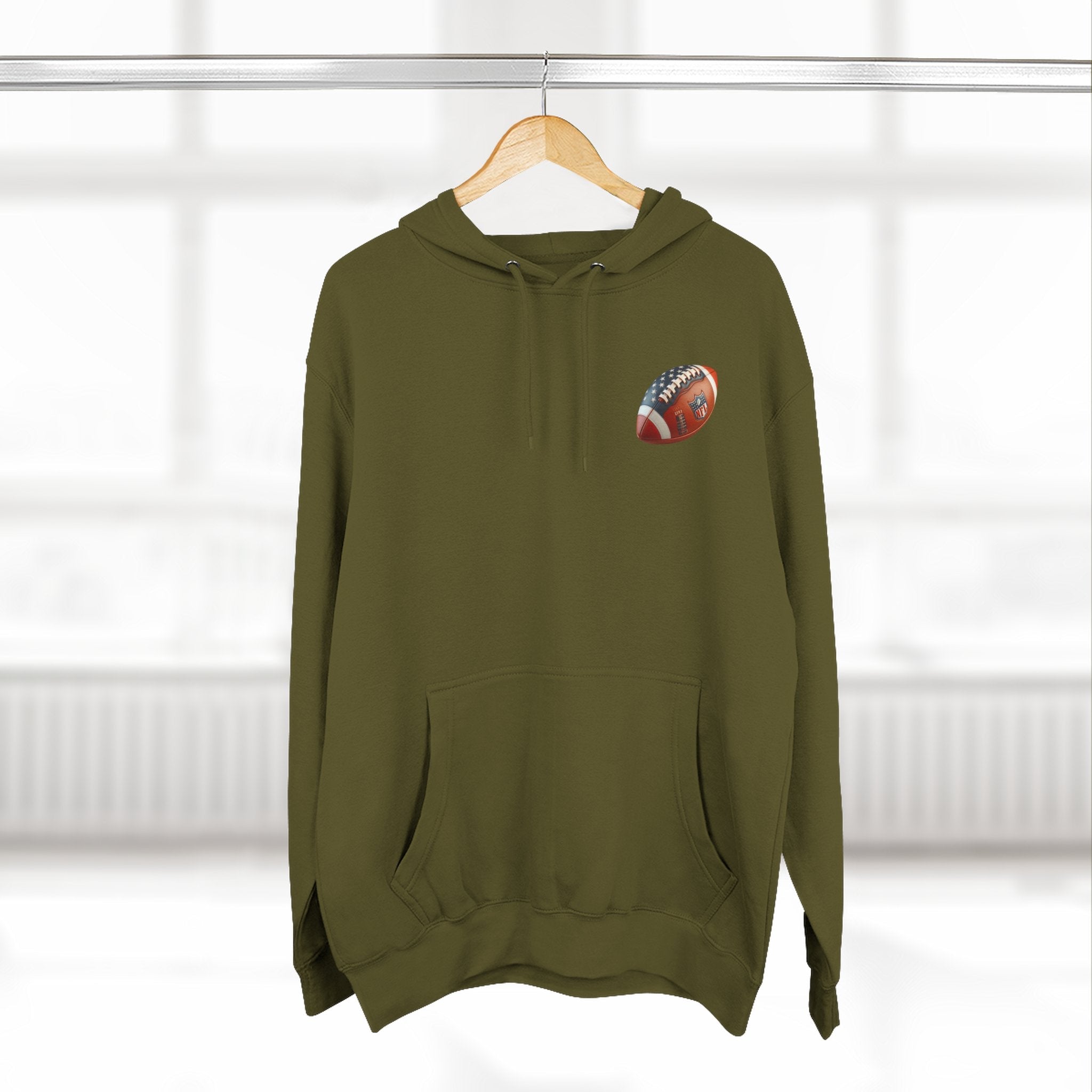 Skull Football Helmet Hoodie Men's Athletic Fleece Pullover - Etna Gift