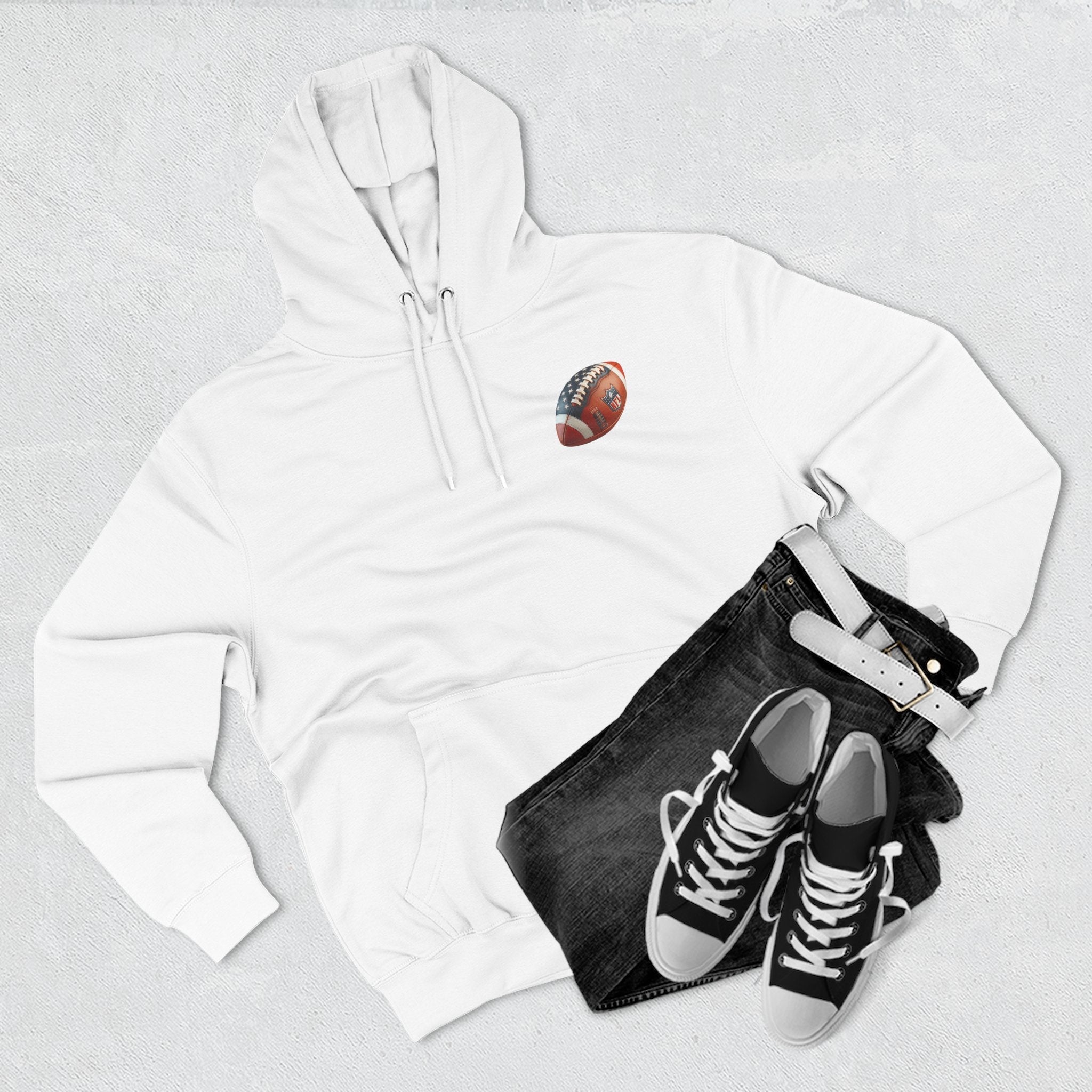 Skull Football Helmet Hoodie Men's Athletic Fleece Pullover - Etna Gift
