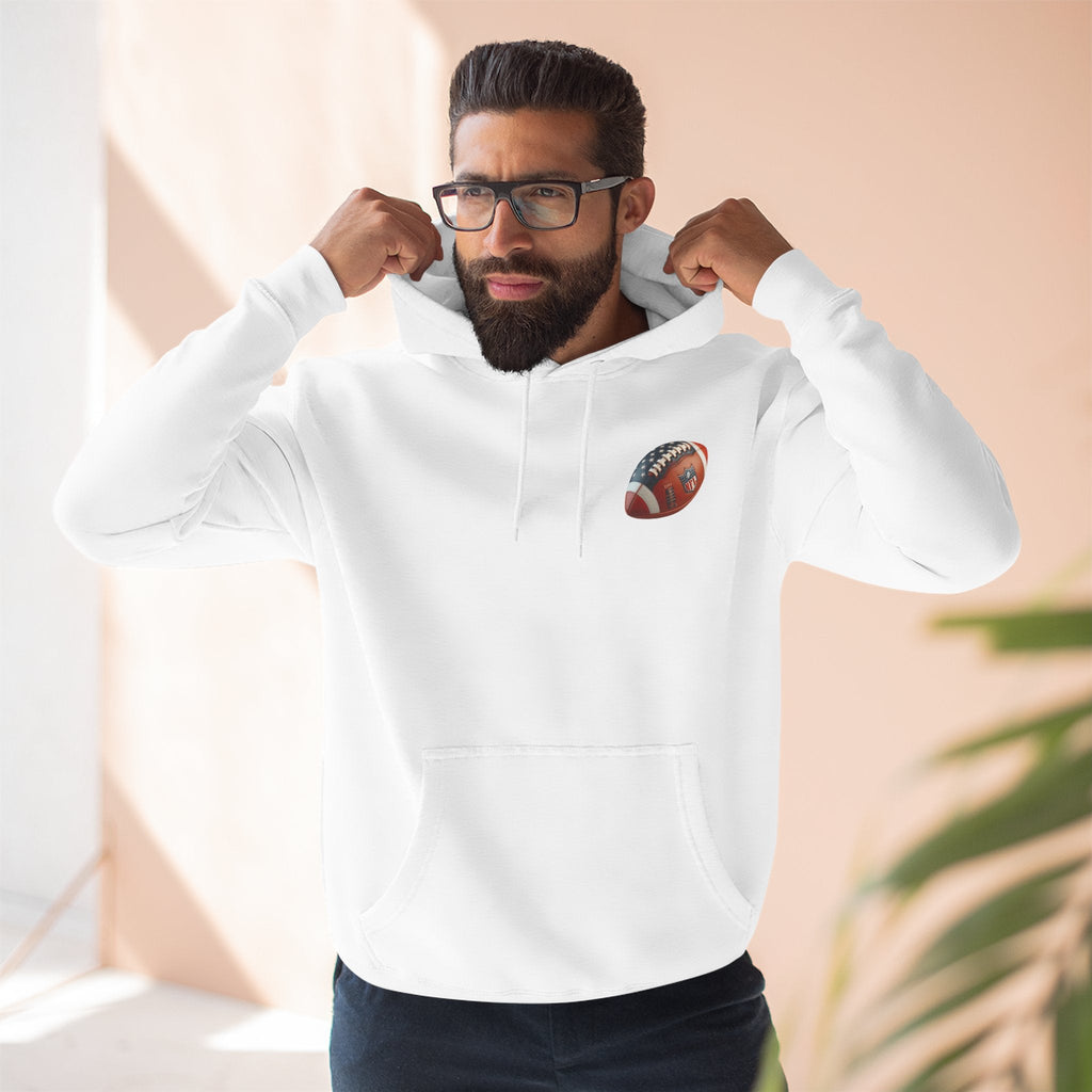 Skull Football Helmet Hoodie Men's Athletic Fleece Pullover - Etna Gift