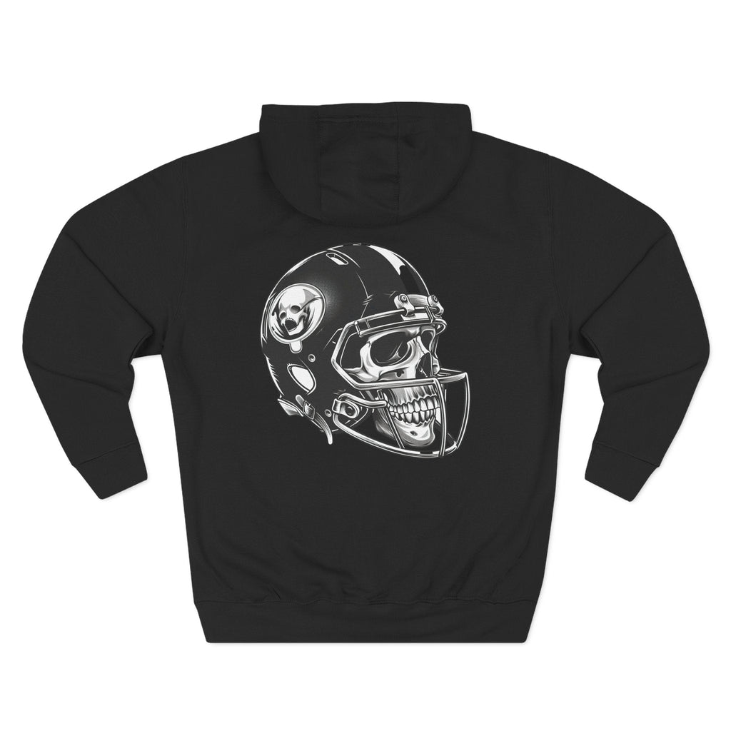 Skull Football Helmet Hoodie Men's Athletic Fleece Pullover - Etna Gift