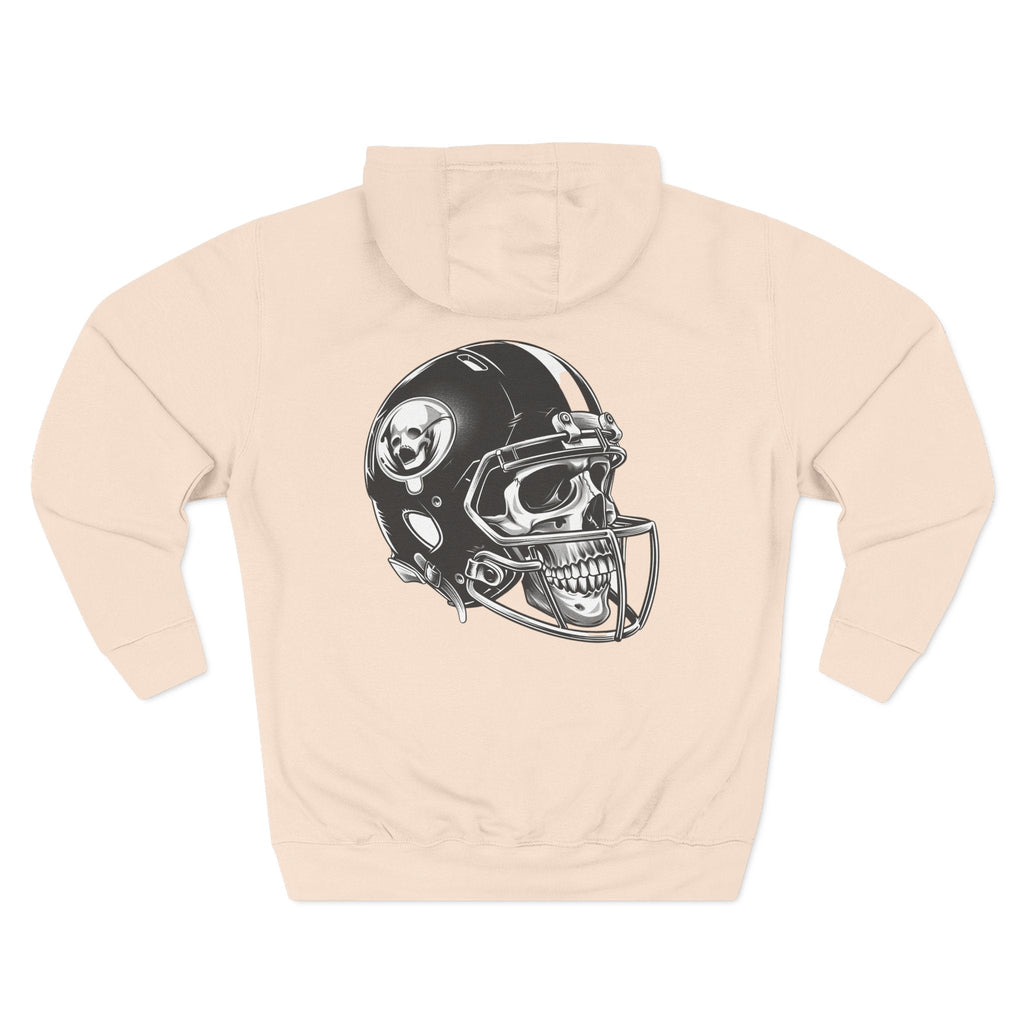 Skull Football Helmet Hoodie Men's Athletic Fleece Pullover - Etna Gift
