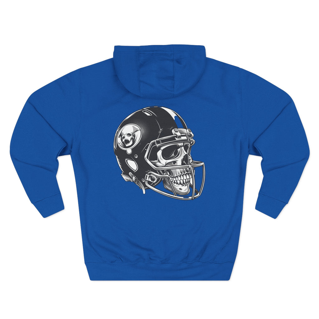 Skull Football Helmet Hoodie Men's Athletic Fleece Pullover - Etna Gift