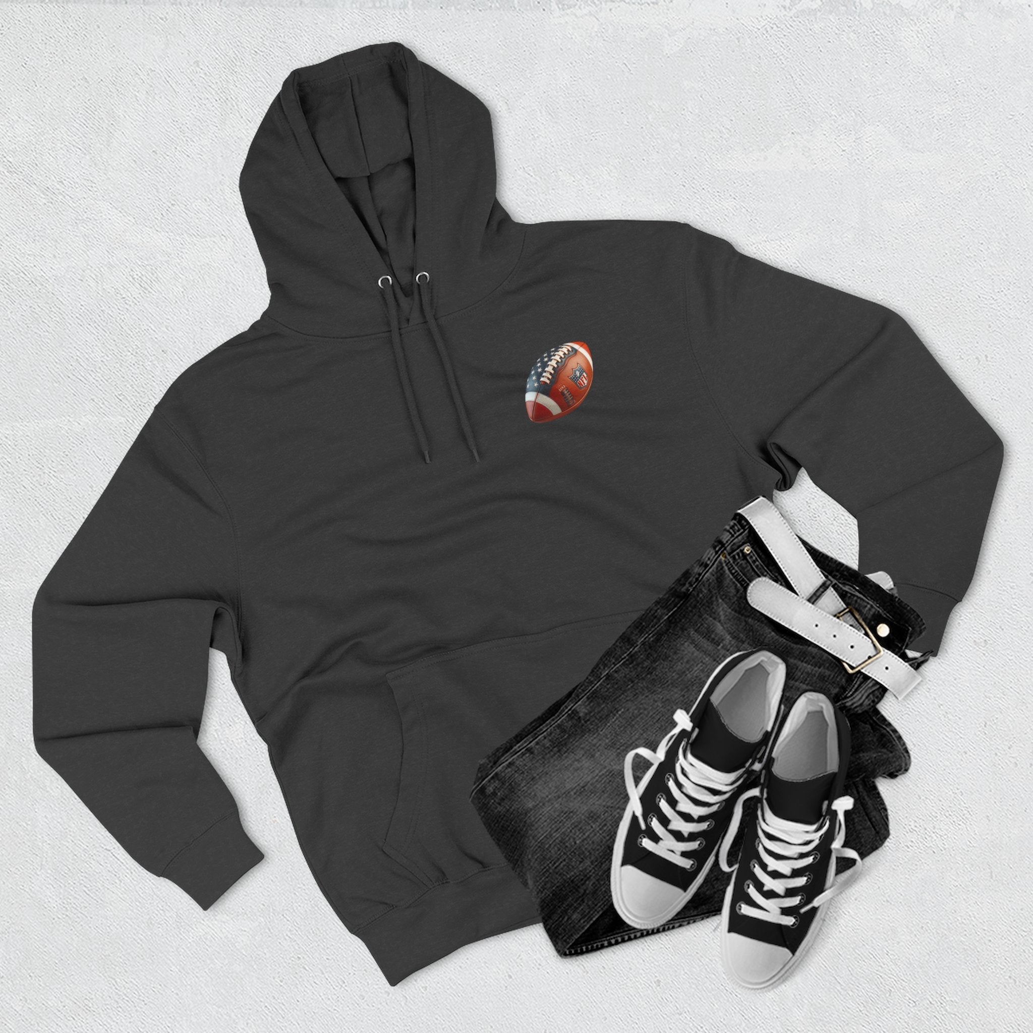Skull Football Helmet Hoodie Men's Athletic Fleece Pullover - Etna Gift