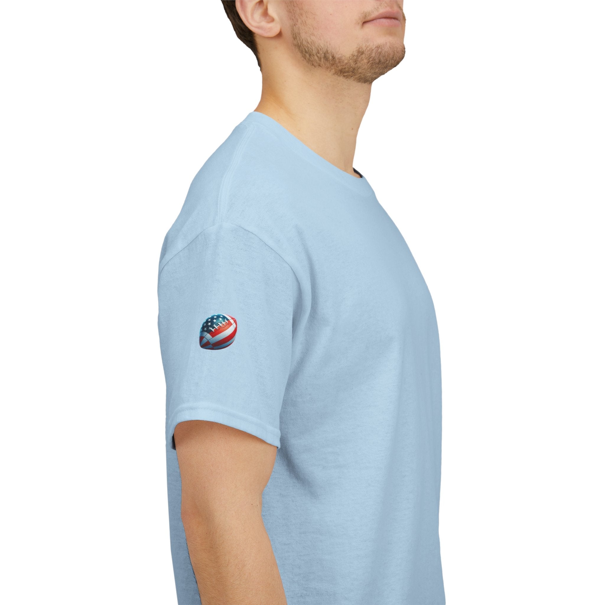 Skull Helmet Football Tee — Grunge Athletic Graphic T‑Shirt - Etna Gift