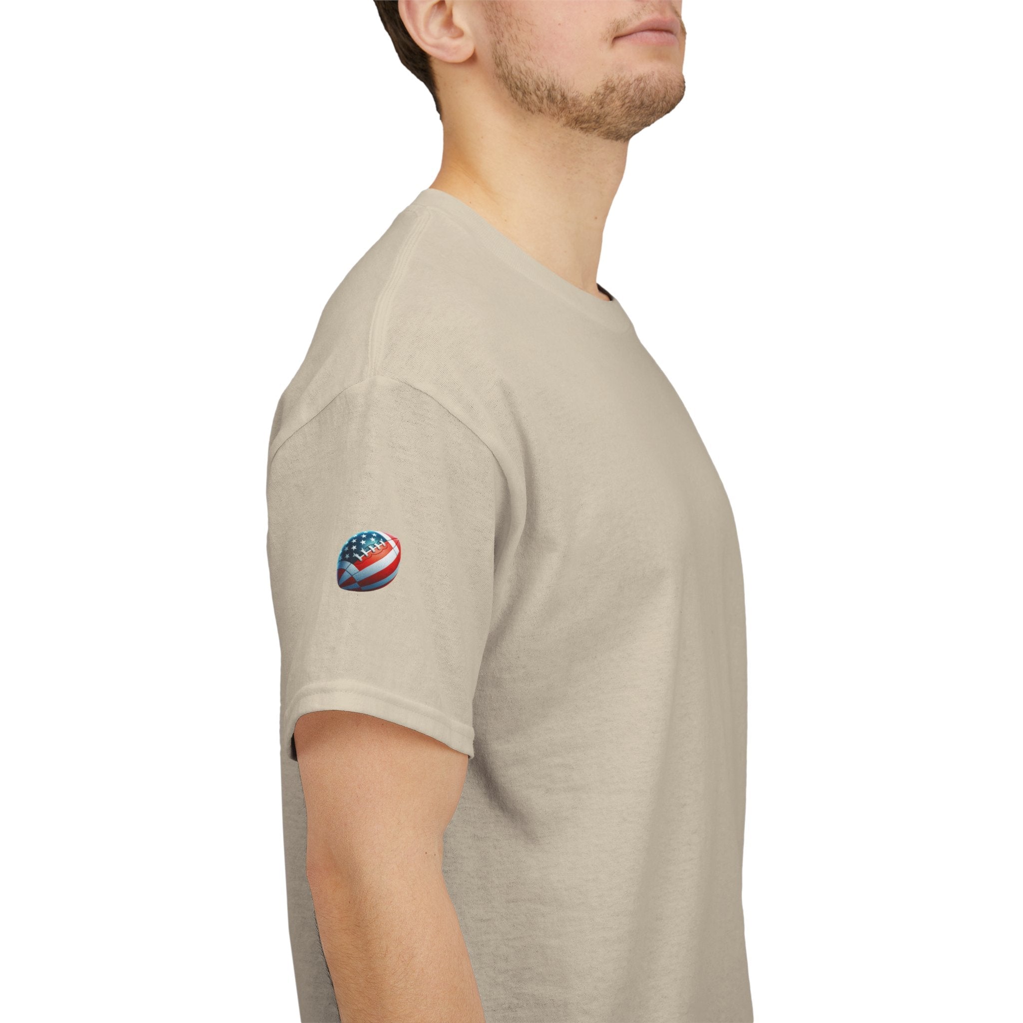 Skull Helmet Football Tee — Grunge Athletic Graphic T‑Shirt - Etna Gift